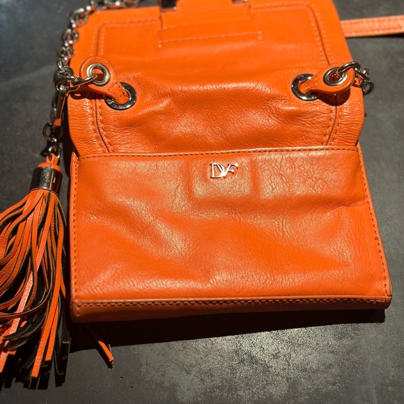 Vintage Orange Diane von Furstenberg Crossbody Bag - Picture 5 of 6